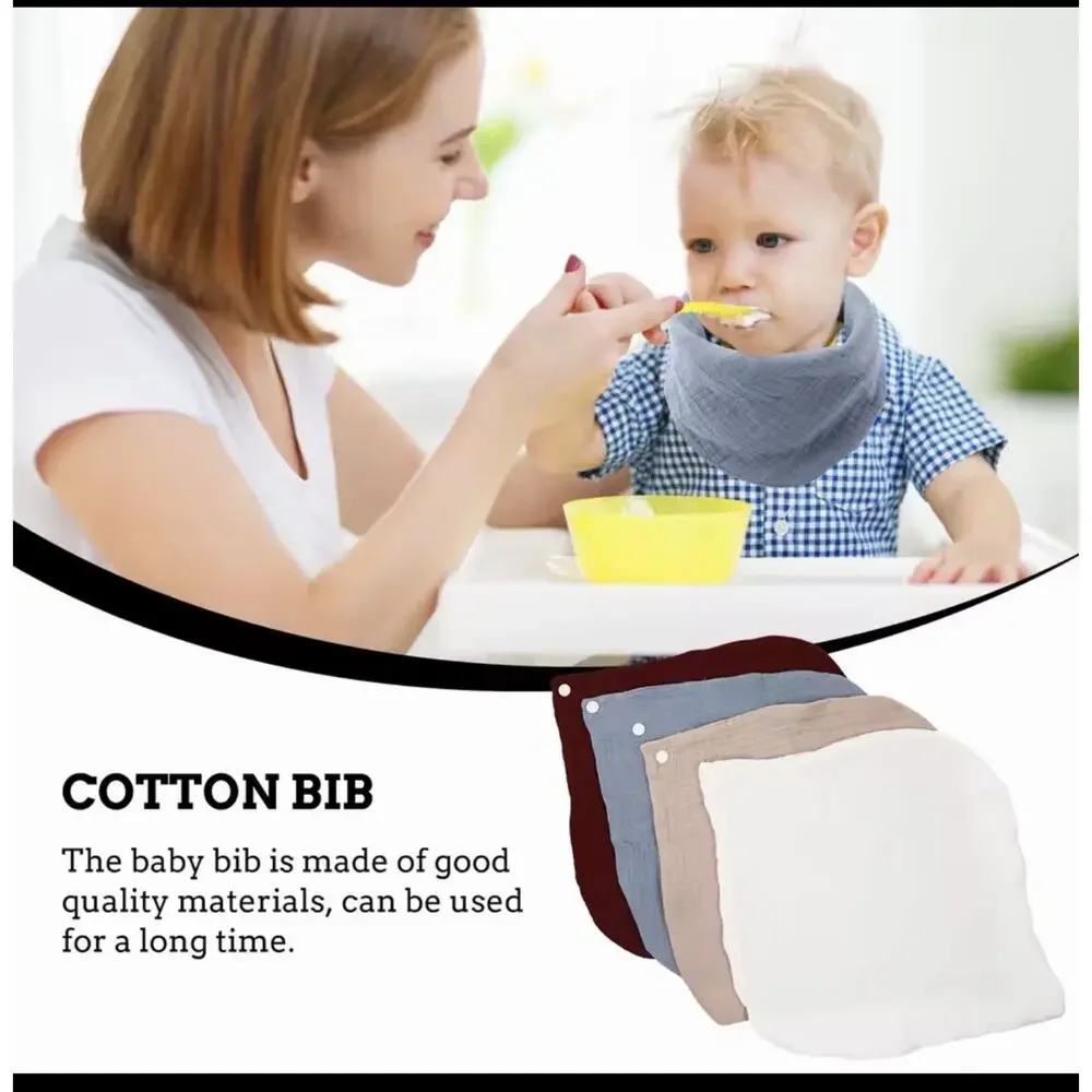 Muslim Cotton Baby Bibs Multi-colors, Brand New Pack Of 8 Unisex